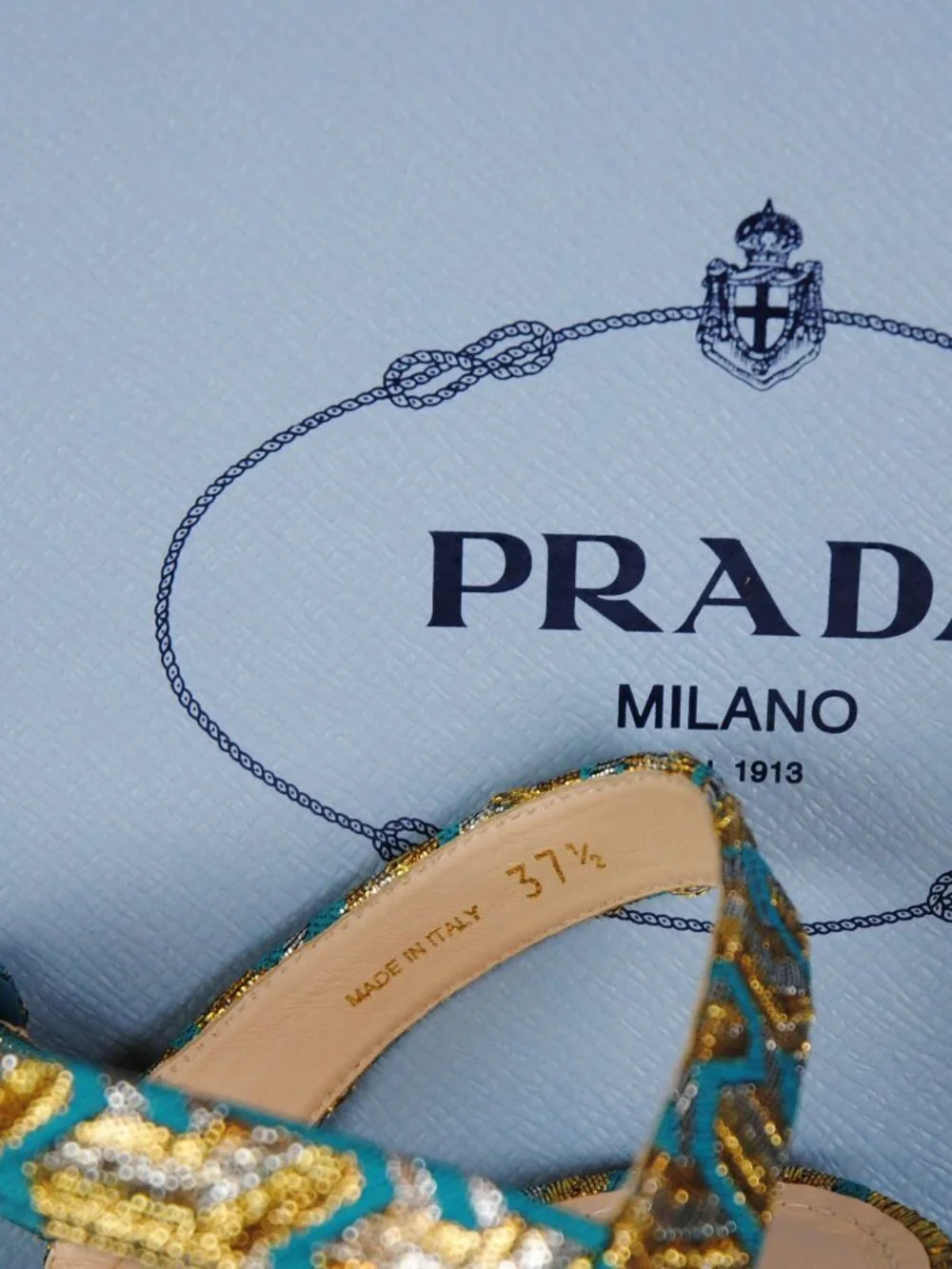 Prada Brocade Low Platform Size 37.5